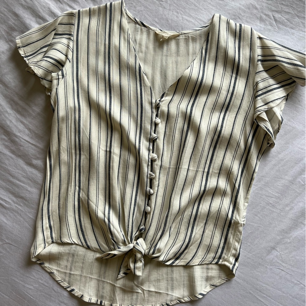 Blue & White striped blouse